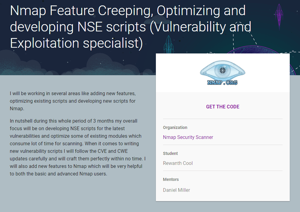 GSOC 2017 with Nmap Security Scanner